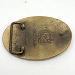 Vintage 90's Tony Lama Solid Brass Texas Star State Seal Belt Buckle