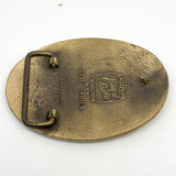 Vintage 90's Tony Lama Solid Brass Texas Star State Seal Belt Buckle