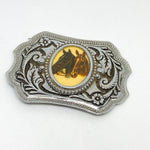 Vintage 90's Western Dual Horse Head Design Belt Buckle