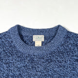 Vintage Y2K L.L.Bean Blue Marled Lambswool Knit Sweater