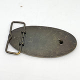 Vintage 90's Bandag Tire Company Brass Logo Belt Buckle