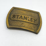 Vintage 1978 Stanley Tools Solid Brass Logo Belt Buckle