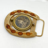 Vintage 1921 Morgan Silver Dollar Horseshoe Western Belt Buckle