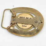 Vintage 1921 Morgan Silver Dollar Horseshoe Western Belt Buckle