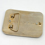 Vintage 90's Southwestern Brown Jasper Stone Engraved Belt Buckle