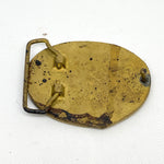Vintage 70's Solid Brass Initial “C” Monogram Belt Buckle