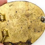 Vintage 70's Solid Brass Initial “C” Monogram Belt Buckle