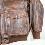 Vintage 80's NAK Brown Leather Flight Jacket