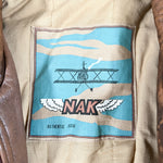 Vintage 80's NAK Brown Leather Flight Jacket