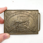 Vintage 70's Henry Ford Model T Automobile Brass Belt Buckle