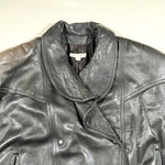 Vintage 90's Ann Taylor USA Made Black Leather Jacket