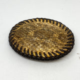 Vintage 80's Wild Winds Leathercraft Rattlesnake Skin Oval Belt Buckle