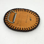 Vintage 80's Wild Winds Leathercraft Rattlesnake Skin Oval Belt Buckle