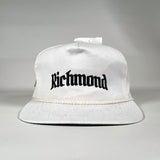 Vintage 90's CobbleStore Richmond USA Made White Rope Hat