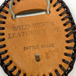 Vintage 80's Wild Winds Leathercraft Rattlesnake Skin Oval Belt Buckle