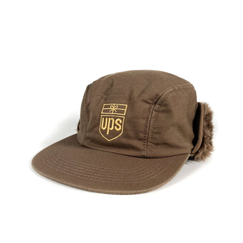 Vintage 90's UPS Fur Lined Winter Delivery Driver Hat