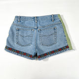 Vintage 90's No Boundaries Embroidered with Crochet Trim Denim Shorts