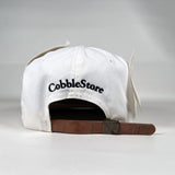 Vintage 90's CobbleStore Richmond USA Made White Rope Hat