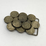 Vintage 1988 Great American Buffalo Nickel Coin Belt Buckle