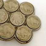 Vintage 80's Buffalo Nickel Coin Belt Buckle