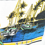 Vintage 1987 Maui Kaanapali Sunset Sailboats T-Shirt
