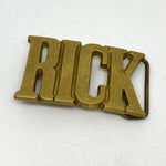 Vintage 70's Solid Brass “RICK” Name Belt Buckle