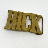 Vintage 70's Solid Brass “RICK” Name Belt Buckle