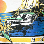 Vintage 1987 Maui Kaanapali Sunset Sailboats T-Shirt