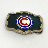 Vintage 70's Chicago Cubs MLB Logo Enamel Belt Buckle