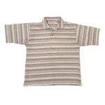 Vintage 90’s Raw Rags USA Made Striped Knit Polo Shirt