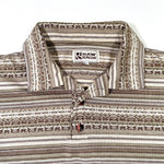 Vintage 90’s Raw Rags USA Made Striped Knit Polo Shirt