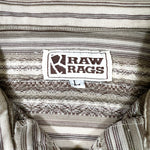 Vintage 90’s Raw Rags USA Made Striped Knit Polo Shirt