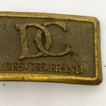 Vintage 80's Dee Cee Brand “DC” Logo Brass-Tone Belt Buckle