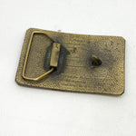 Vintage 80's Dee Cee Brand “DC” Logo Brass-Tone Belt Buckle