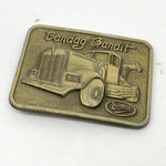 Vintage 80's Bandag Bandit Tyrone Malone Semi Truck Belt Buckle