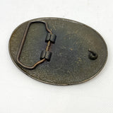 Vintage 80's Brass Semi Truck "Handle" Belt Buckle