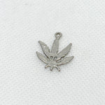 Vintage 90’s Cannabis Leaf Metal Charm Pendant