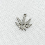 Vintage 90’s Cannabis Leaf Metal Charm Pendant