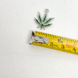 Vintage 90’s Cannabis Leaf Metal Charm Pendant