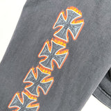 Vintage Y2K Choppers Dragon Flames Long Sleeve Biker T-Shirt