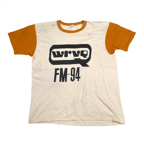 Vintage 70's WRVQ FM-94 Robert Crumb Two-Tone T-Shirt