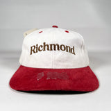Vintage 90's CobbleStore Richmond White & Red Suede Brim Hat