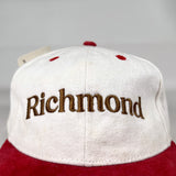 Vintage 90's CobbleStore Richmond White & Red Suede Brim Hat
