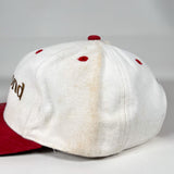 Vintage 90's CobbleStore Richmond White & Red Suede Brim Hat