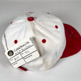 Vintage 90's CobbleStore Richmond White & Red Suede Brim Hat
