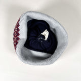 Vintage 90's Fair Isle Knit Winter Hat Beanie