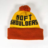 Vintage 70's Road Sign Slippery When Wet Knit Pom Beanie