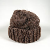Vintage 90's Wool Hand Knit Thick Cuff Beanie