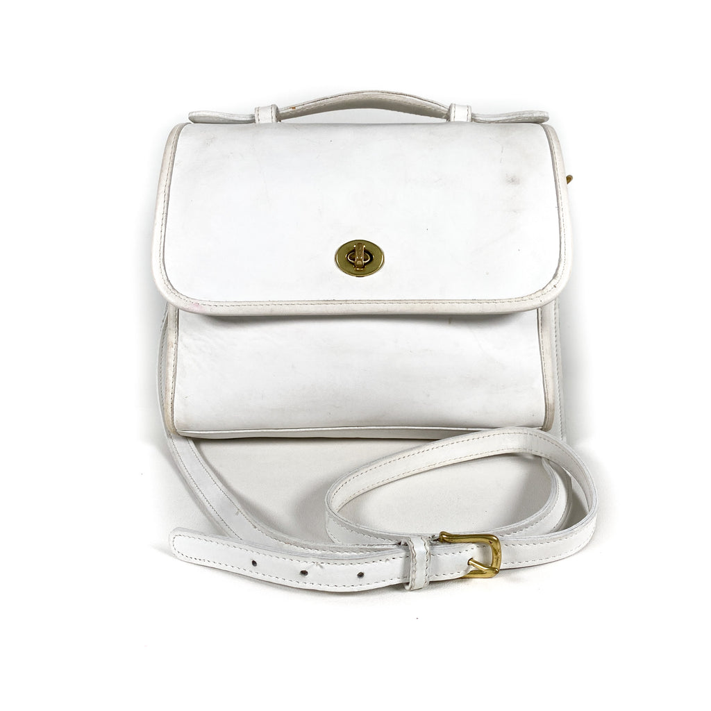 Leather tote Coach White in Leather - 31157922