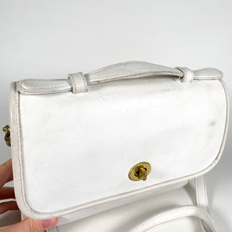 Vintage 90's Coach 9870 Court Bone White Bag Purse – CobbleStore Vintage